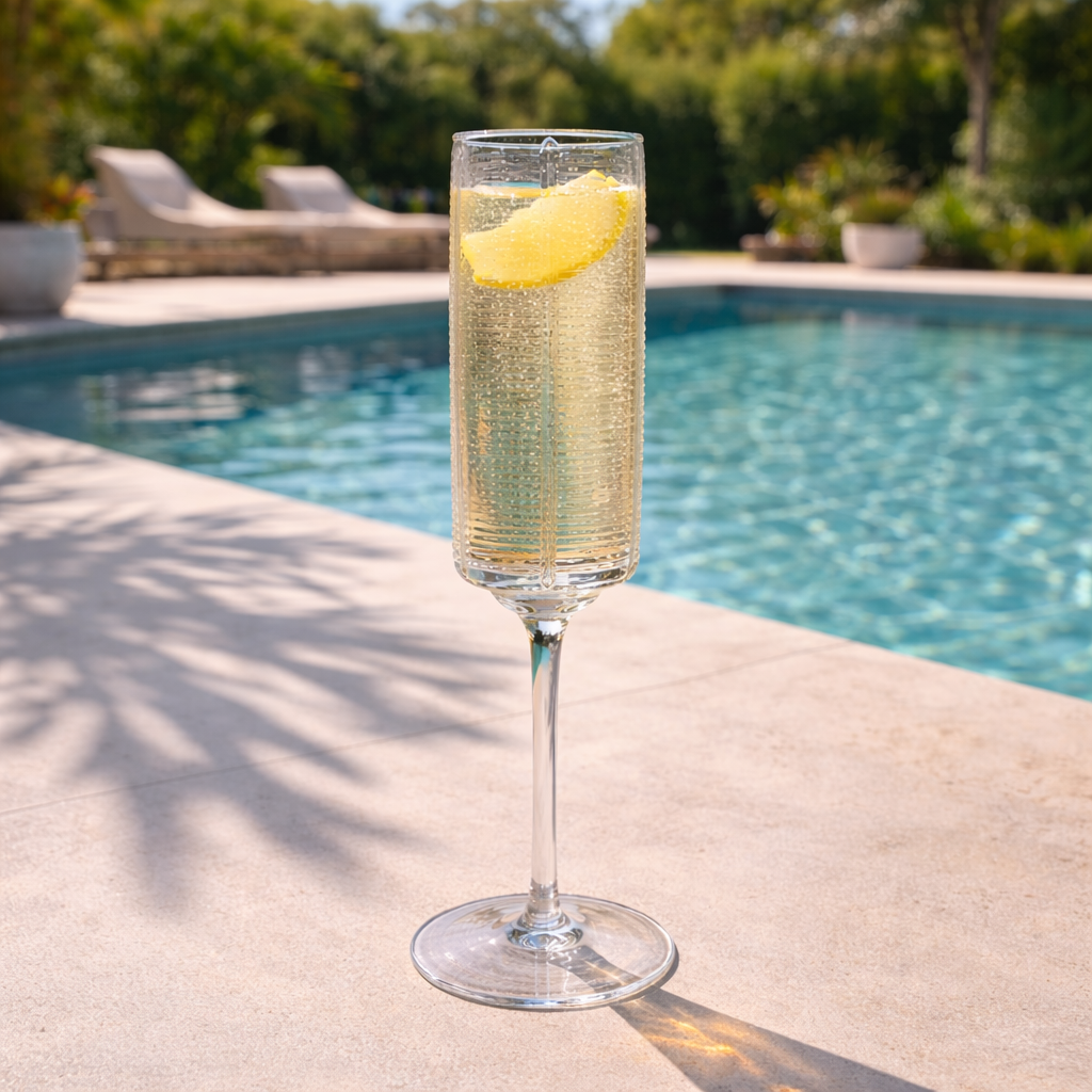 Crystal Champagne Flutes Glass - Set of 6