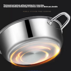 Stainless Steel Soup Pot, Wok, Non-Stick Pan With Lid, Honeycomb Hot Pot For Home, Induction Cooker, Gas Stove, Kitchen Cookware