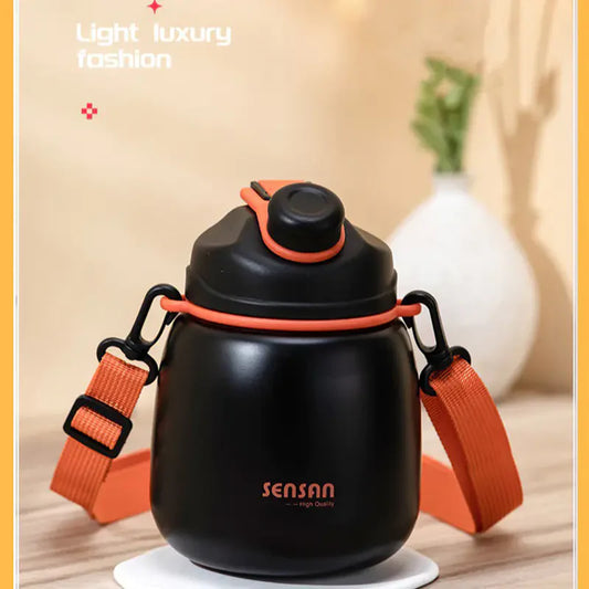 800ml Outdoor Vacuum Flask Sport Water Bottle - Black