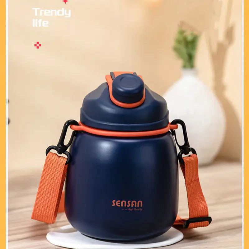 800ml Outdoor Vacuum Flask Sport Water Bottle - Blue