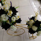 Electroplated Floor Cycle Stand Pot with Flower Arrangement
