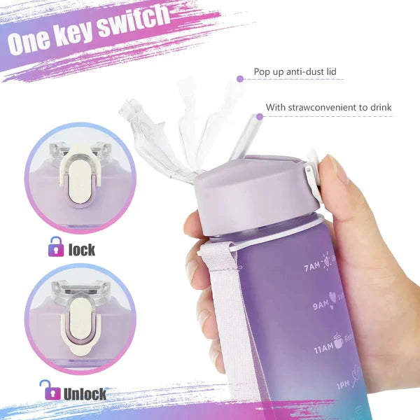 3Pcs Sports Water Bottle
