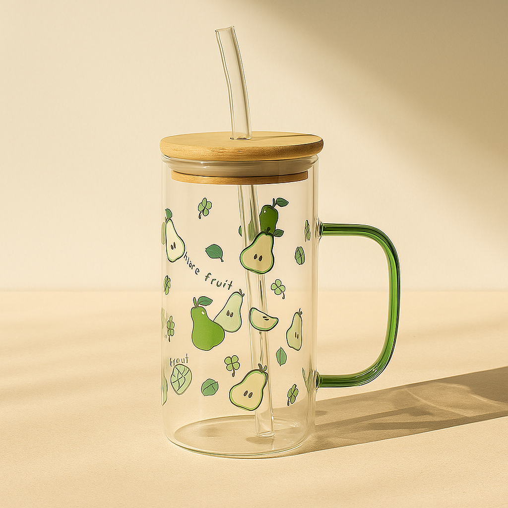 Transparent Glass Mug with Lid – Smart Bazaar