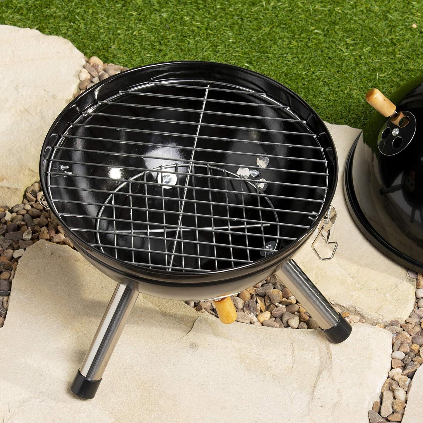 Portable Mini BBQ with 44.5x30cm Chrome Plated Cooking Grid