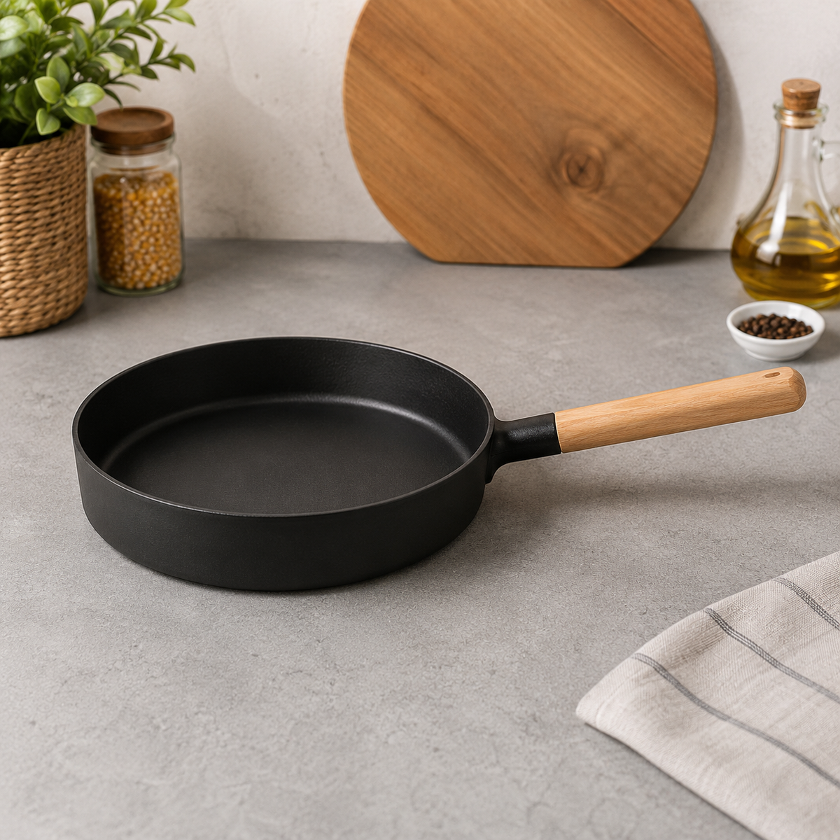 Premium Non-Stick A3 Iron Pan – 25cm