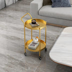 Luxury Coffee /Tea Trolly New Design With Wheels Gold End Corner Trolly