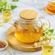 Borosilicate Glass Kettle With Wooden Lid