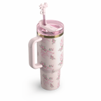 The Stanley X LoveShackFancy Holiday Quencher | 40 OZ - Rosa Beaux Pink