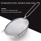 3 Pcs Stainless Steel Wooden Handle Strainers