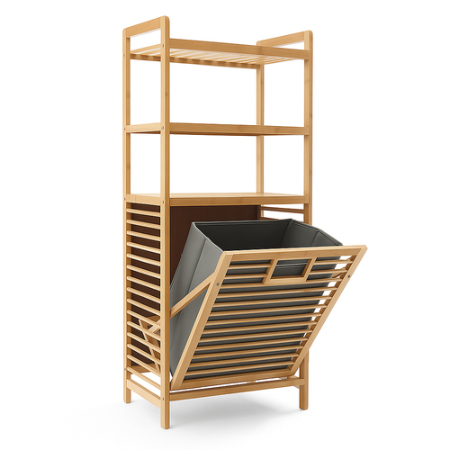 3-Tier Bamboo Laundry Basket