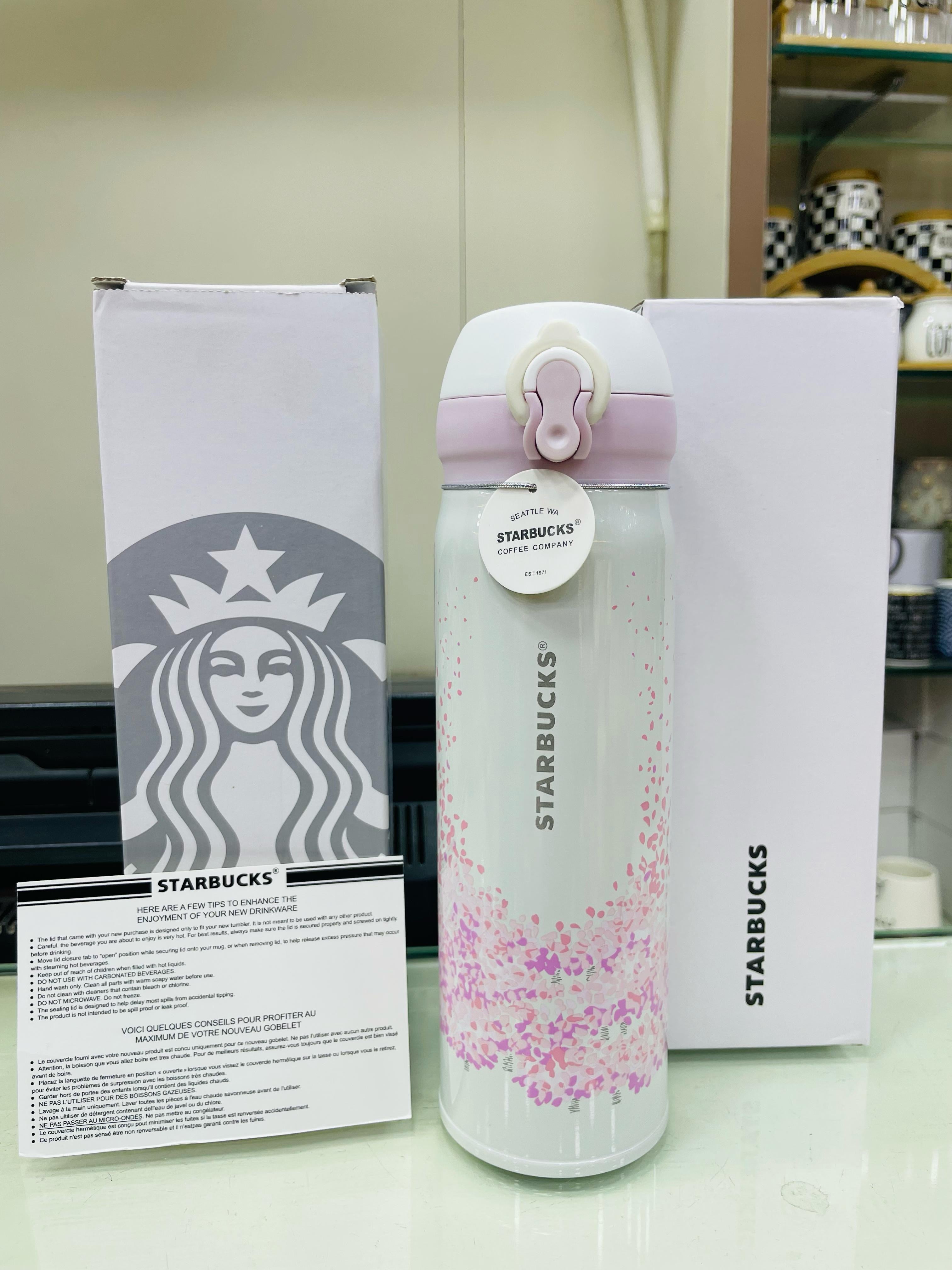 Starbucks Insulated Travel Water Bottle Mug Drink 500ml