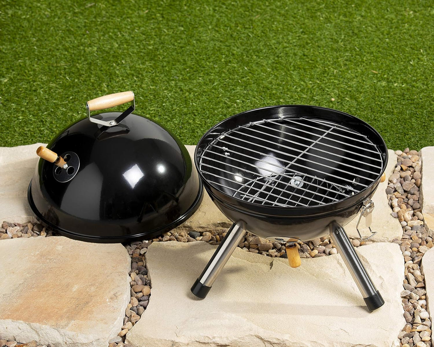 Portable Mini BBQ with 44.5x30cm Chrome Plated Cooking Grid