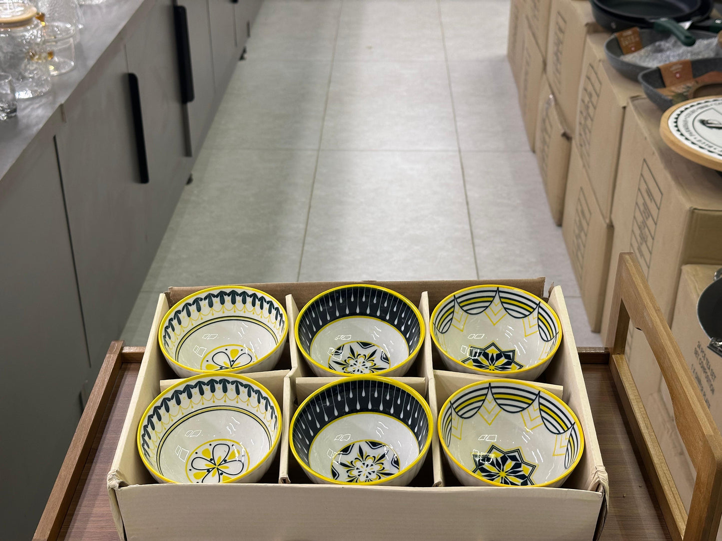 Japanese Ceramic Printed Bowls - Set of 6
