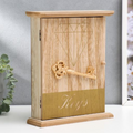 Wooden 6 Hooks Key Holder Box