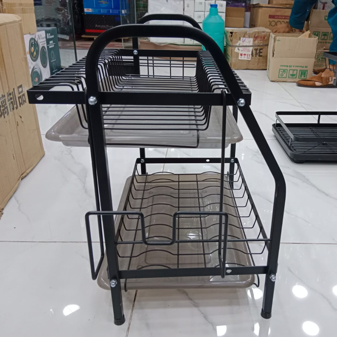 2 TIER STAINLESS STEEL DISH DRYING RACK