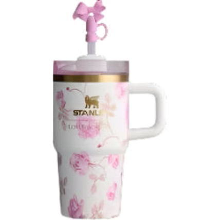 THE STANLEY X LOVESHACKFANCY CUTE QUENCHER TUMBLER 20 OZ