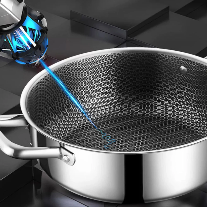 Stainless Steel Soup Pot, Wok, Non-Stick Pan With Lid, Honeycomb Hot Pot For Home, Induction Cooker, Gas Stove, Kitchen Cookware