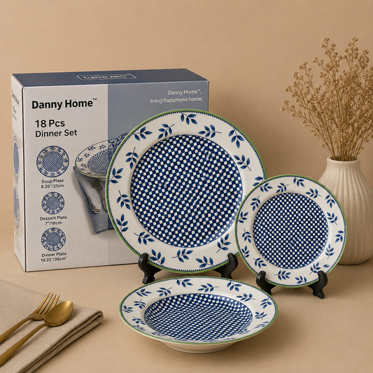 Danny Home™
Danny Home 18 Pcs Blue Mosaic Dinner Set