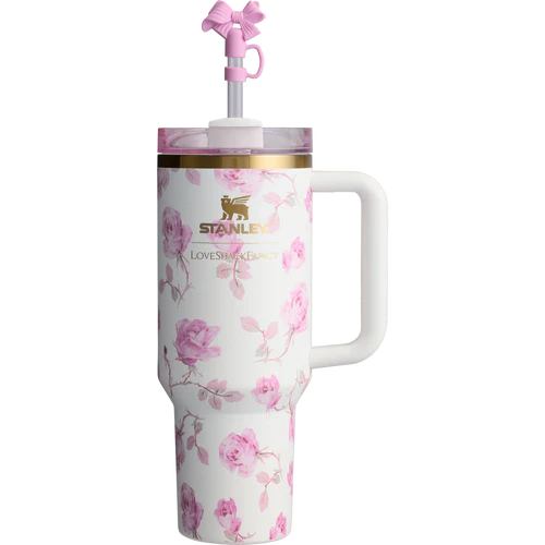 THE STANLEY X LOVESHACKFANCY QUENCHER | 40 OZ | RIBBON ROSA