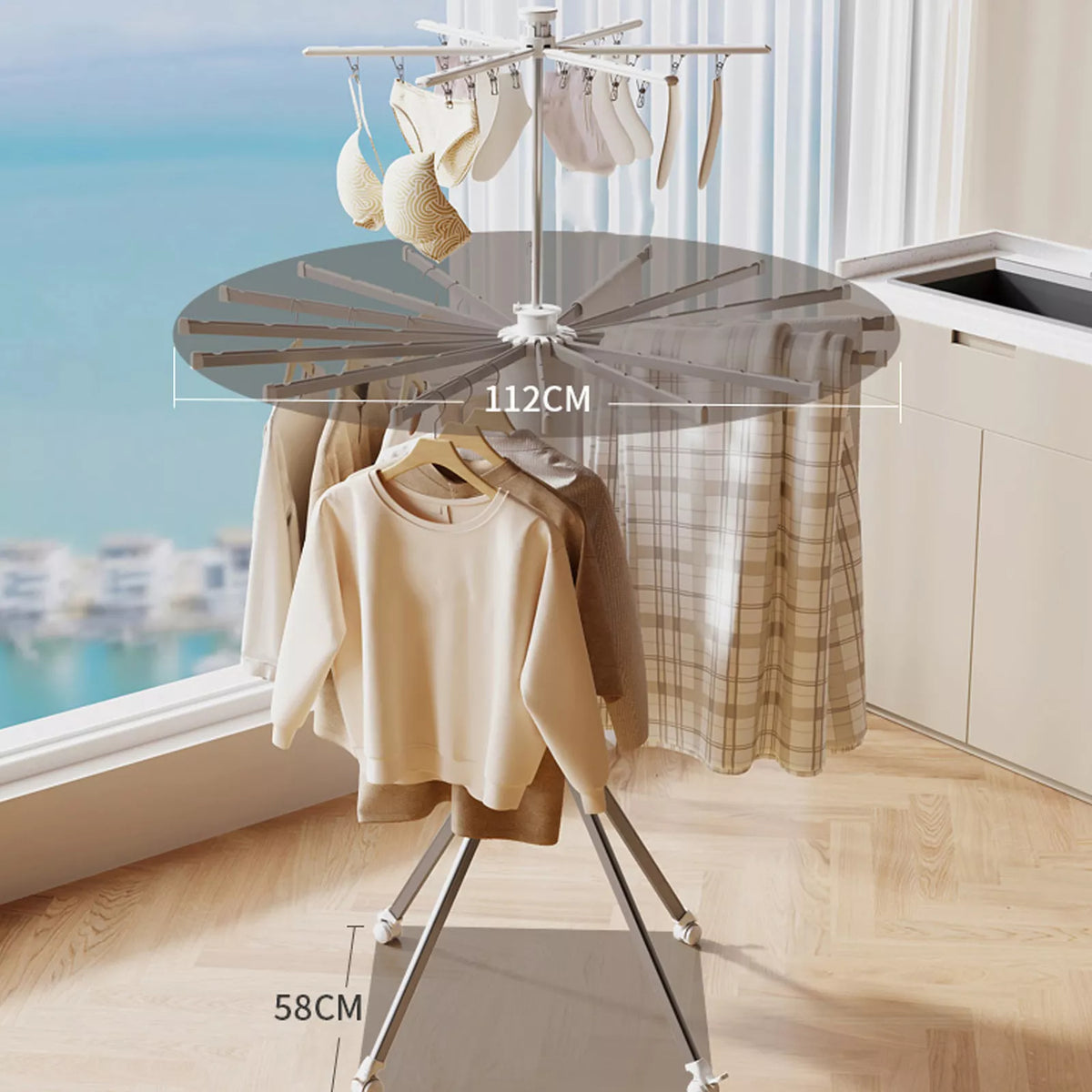 FOLDABLE LAUNDRY STAND TRIPOD