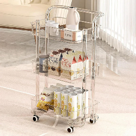 3 Layer Rolling Carts With Wheels