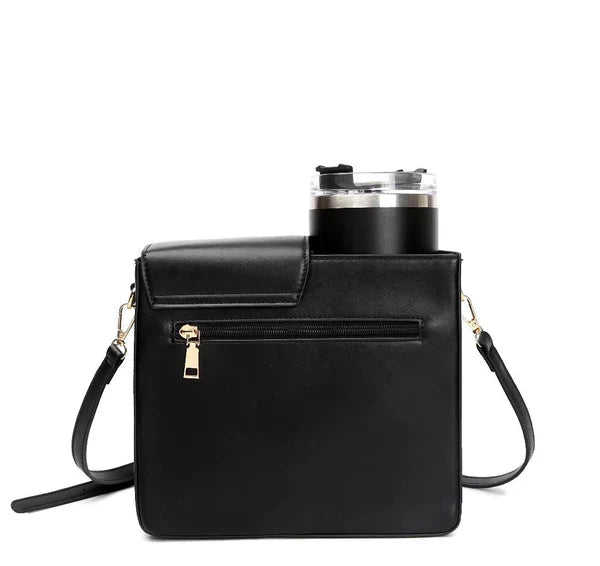 Leather Crossbody Bag With Stanley Cup Holder