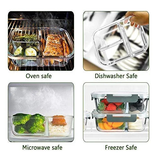 Glass Container Set of 3