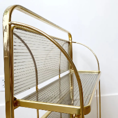 Modern Gold Folding Bar Cart Trolly