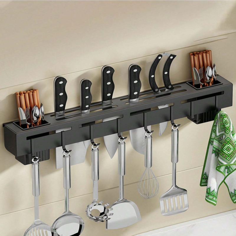 STAINLESS STEEL WALL MOUNT KNIFE HOLDER, METAL MULTI-PURPOSE