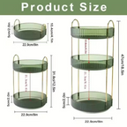 Luxury 360° Rotating Makeup Organizer, Transparent Cosmetics Storage Rack, Multifunctional Large Capacity Storage Box