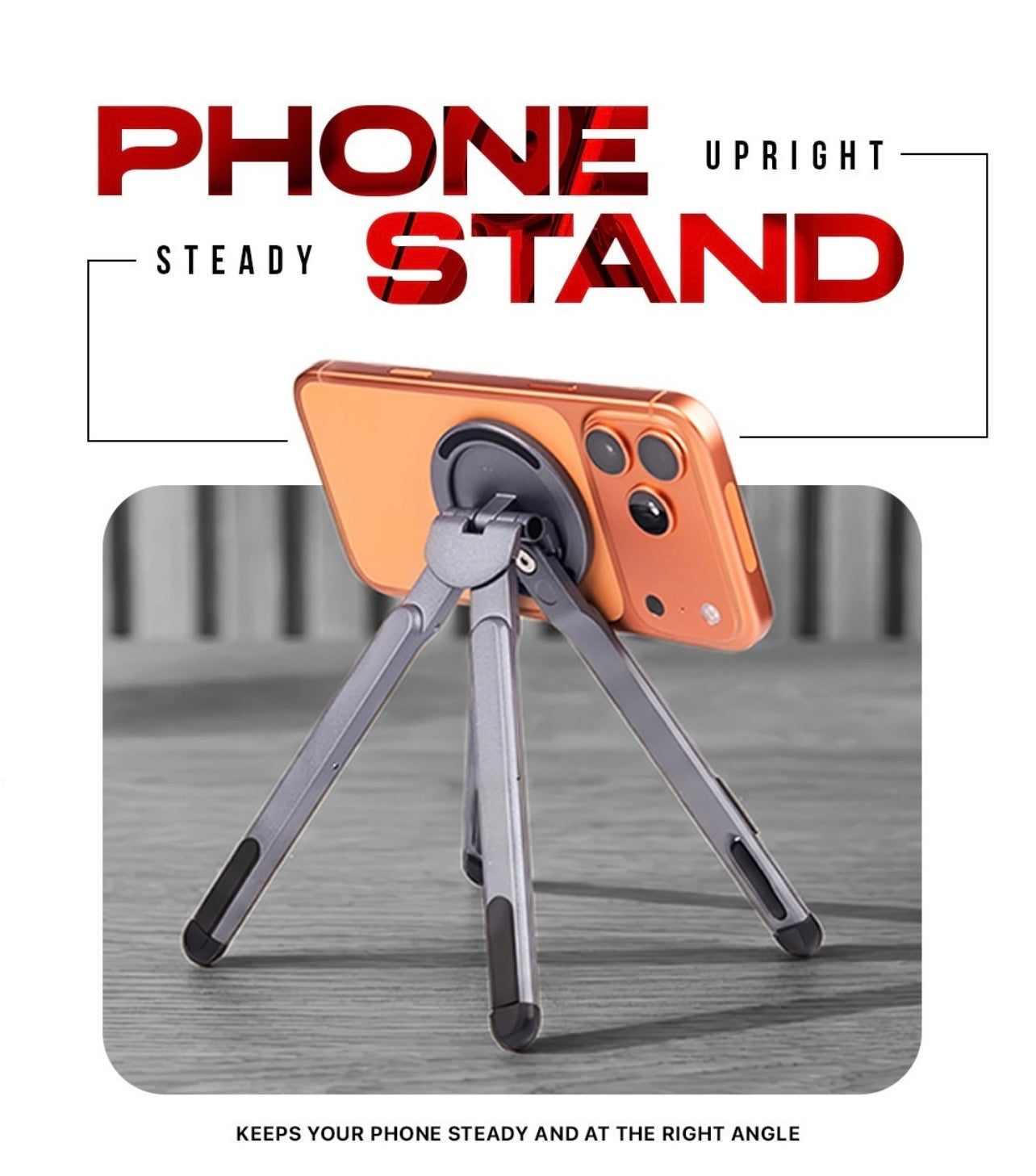 3-in-1 Adjustable Device Stand Compatible For Laptop, Tablet & Phone Stand