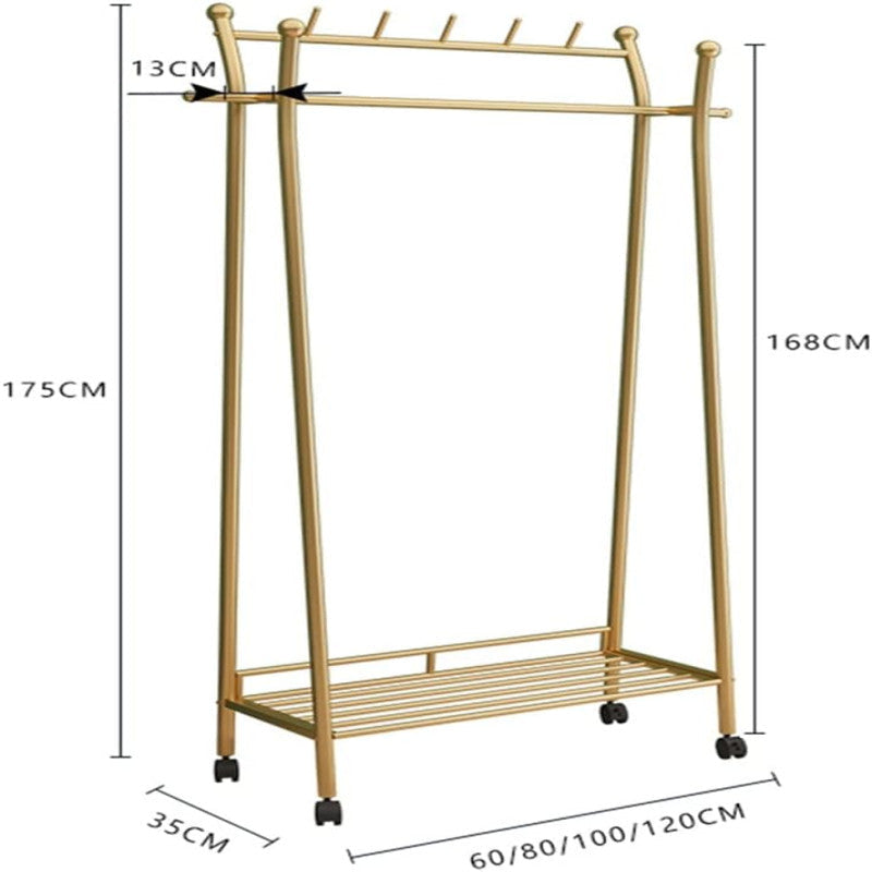 DOUBLE ROD CLOTHING GARMENT RACK