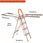 ALUMINIUM CLOTHES DRYING RACK WITH LADDER