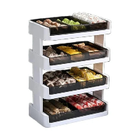 4 Layer Kitchen Stackable Tray Rack