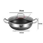 Non-Stick Wok Egg Pan, Stainless Steel Soup Pot, Honeycomb Induction Cooker, Gas Stove