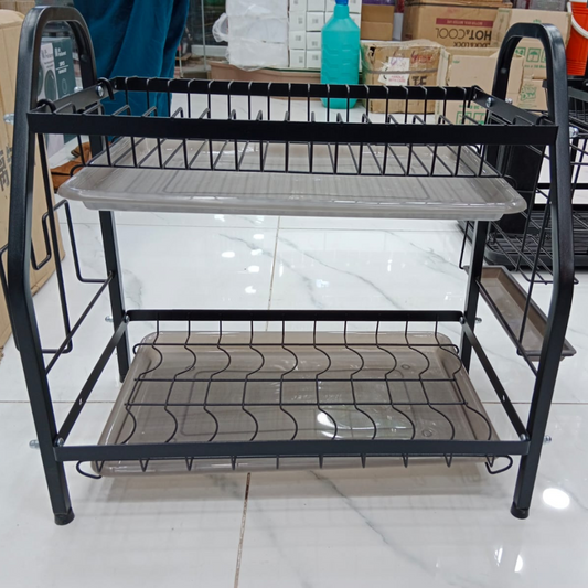 2 TIER STAINLESS STEEL DISH DRYING RACK