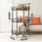 3 Layer Rolling Carts With Wheels