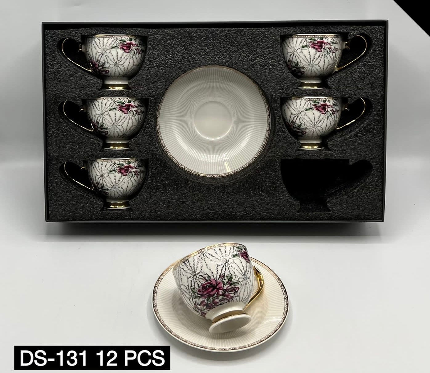 12 Pcs Cup & Saucers Set