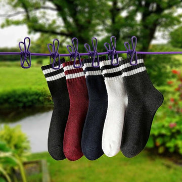 Portable Clothesline With 12 Clip