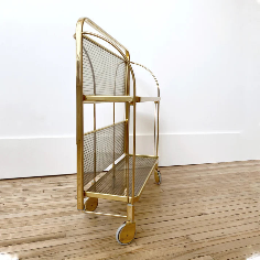 Modern Gold Folding Bar Cart Trolly