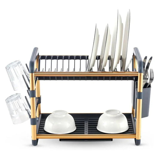 BINCA 2 TIER ALUMINIUM DISH RACK