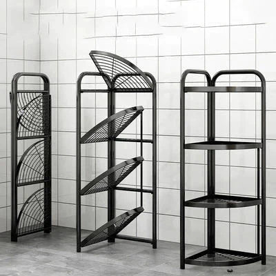Foldable Corner Shelf With Tripod Base