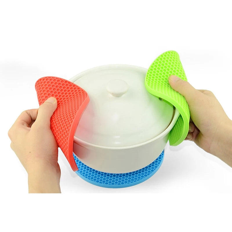 Silicone Pot Mat Round, Heat Resistant Non Slip