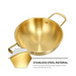Stainless Steel Matt-Gold China Wok 28 cm
