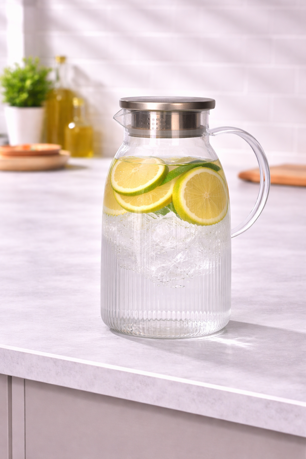 Danny Home Glass Juice Jar With Lid 1.45L