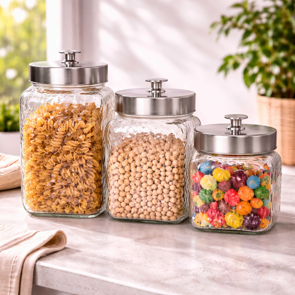 Danny Home Glass Storage Pickle Jar 3pcs