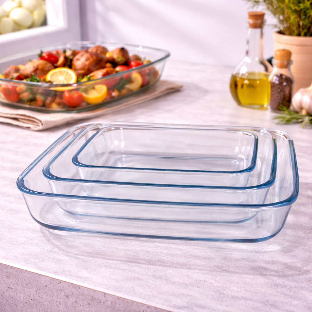 Danny Home Borosilicate Baking Pans 3pcs