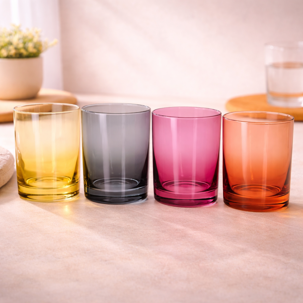 Danny Home 4-Piece Colourful Glasses 410ml
