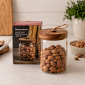 Danny Home Acacia Wood Lid Glass Jar 500ml