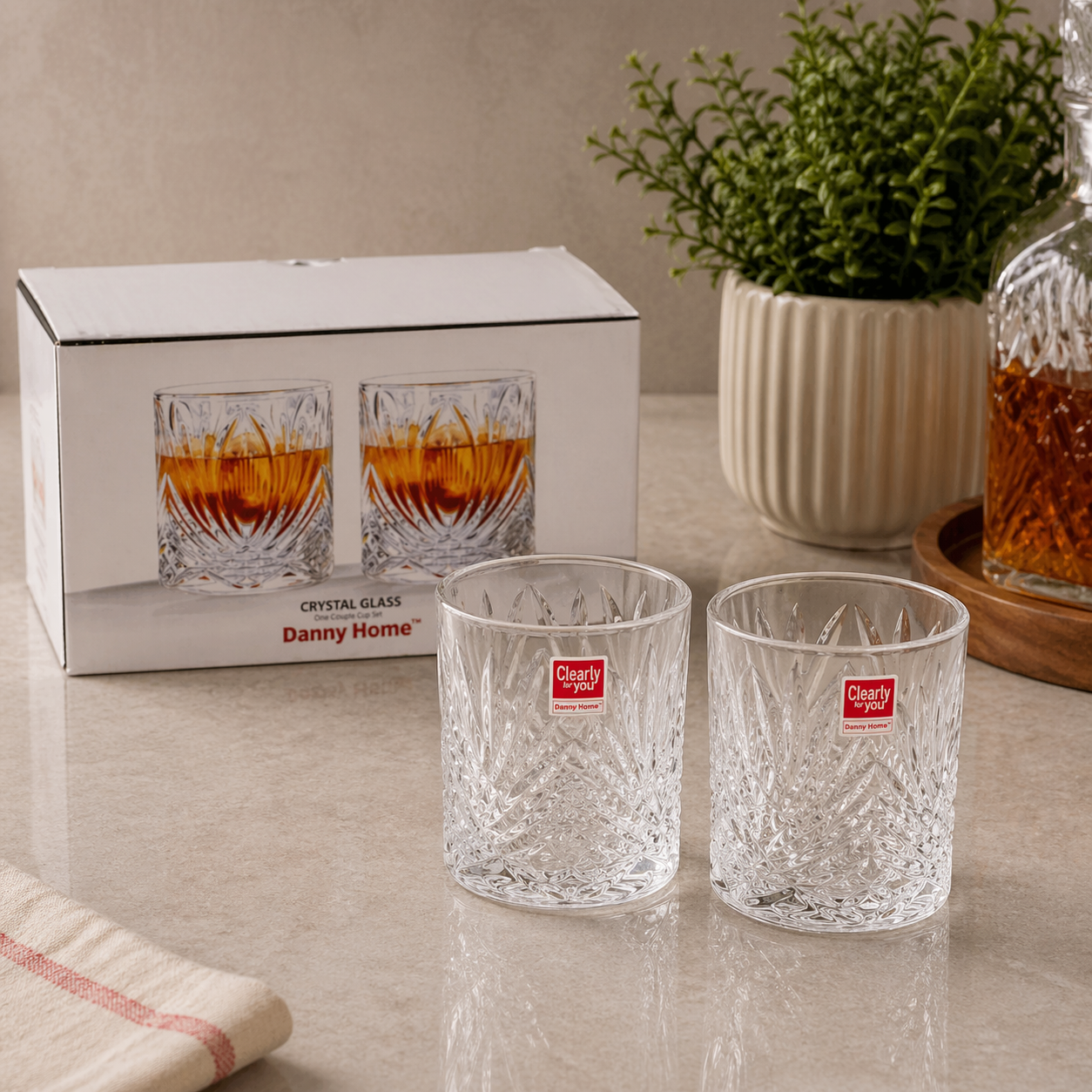 Danny Home Whisky Glass Set 2Pcs 200ml